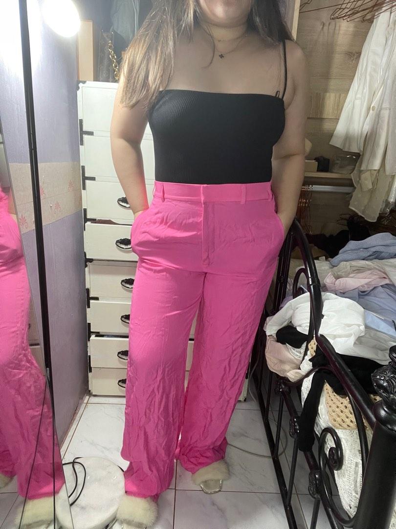 Zara pink full length trousers pants, Women's Fashion, Bottoms, Other