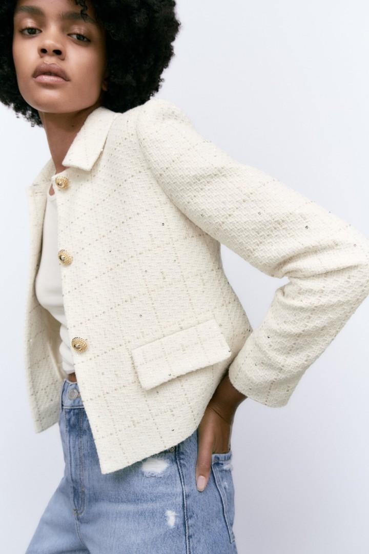 Plaid blazer zara clearance