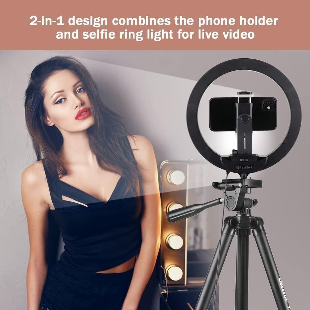 10 Inch Led Ring Light With Tripod Sunup Selfie Light Ring Light For Youtubetiktokmakeuplive 7590