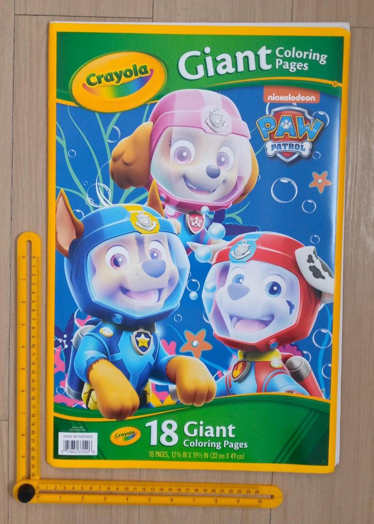 18 GIANT PAGES NICKELODEON Paw Patrol Giant Coloring Book Underwater ...