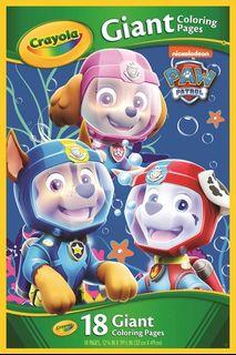 18 GIANT PAGES  NICKELODEON Paw Patrol Giant Coloring Book Underwater Crayola Coloring Pages 