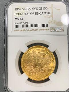 1969 150th Anniversary Gold Coin Graded MS64