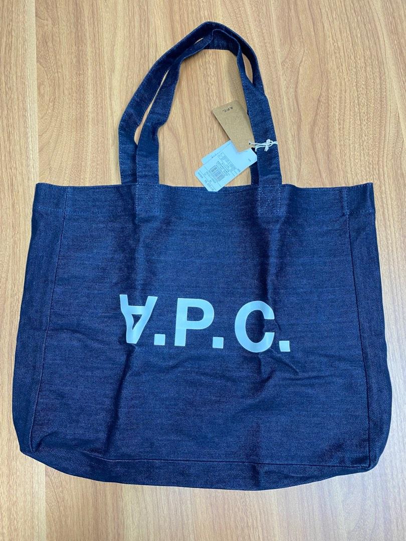 A.P.C. DANIEL LOGO Large TOTE BAG INDIGO