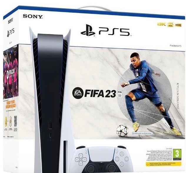 全新未開封] PS5 PLAYSTATION 5 光碟版+FIFA 23遊戲主機套裝FIFA