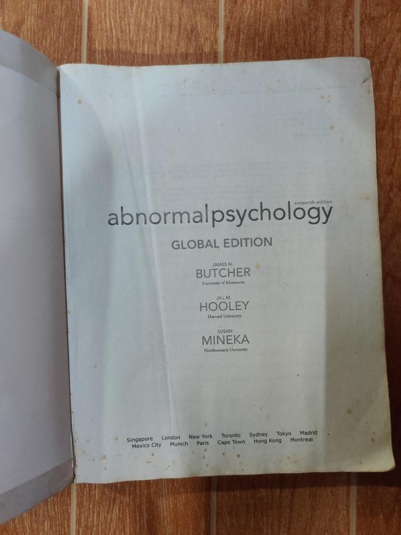 Abnormal Psychology 16th Edition By Butcher Hooley And Mineka Hobbies And Toys Books And Magazines 2972