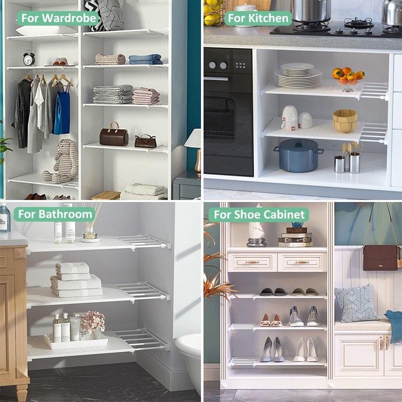 Adjustable wardrobe shelf organiser divider , Furniture & Home Living