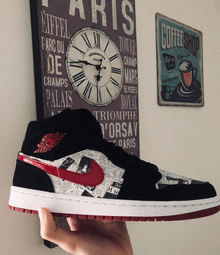 Jordan 1 mid newspaper air deals times