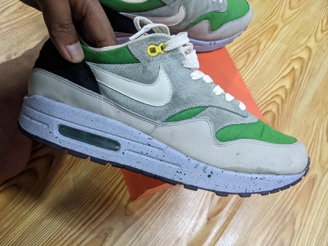 Airmax 1 skull pack green Men s Fashion Footwear Casual shoes