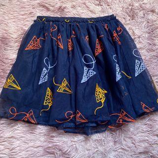 Airplane Royal Blue Skirt with glitters