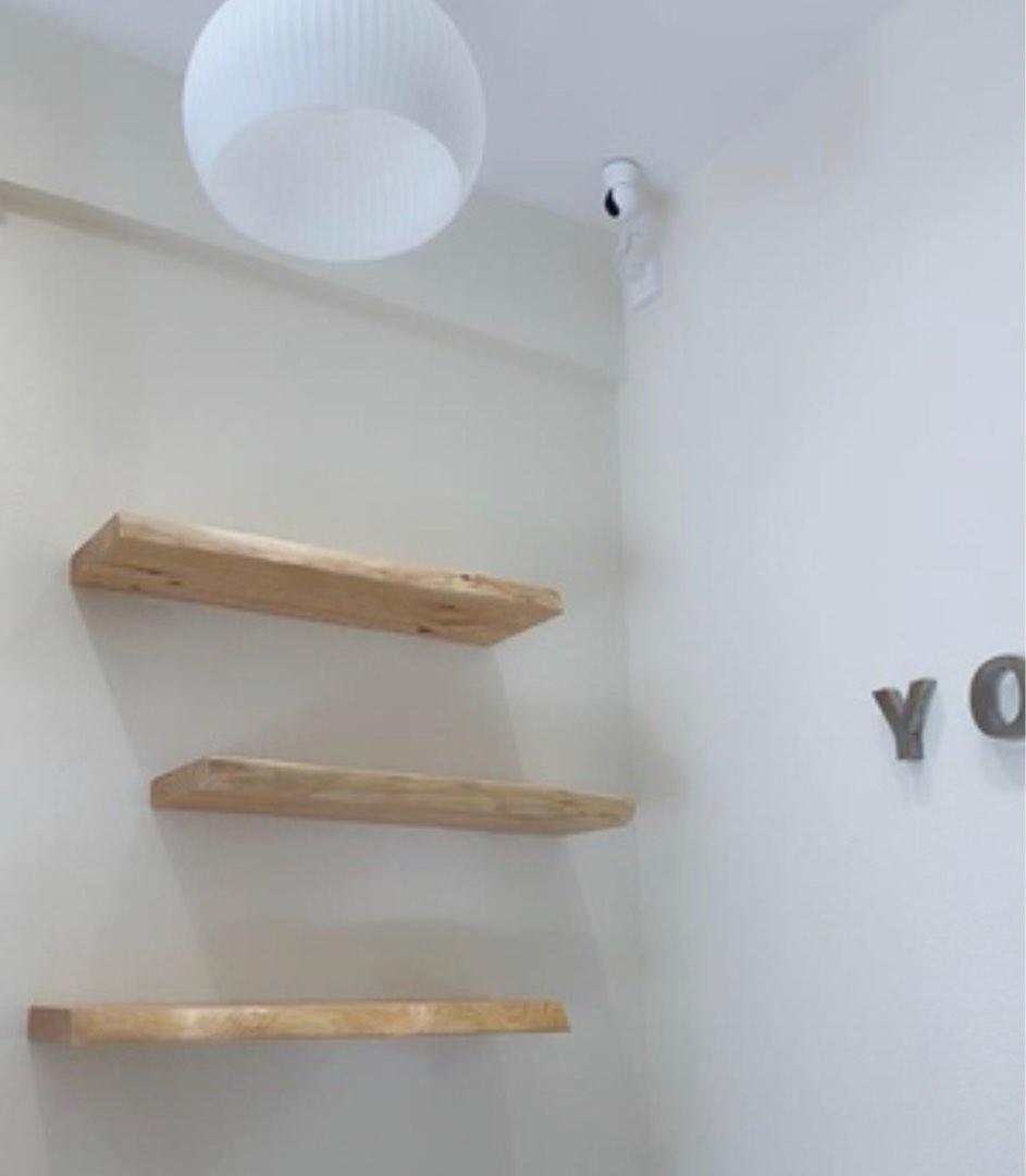 Alynna teak wood design shelves, Furniture & Home Living, Furniture