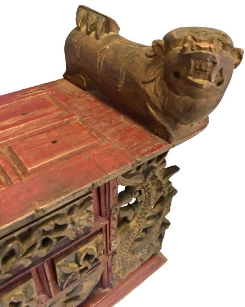 Antique Peranakan Red & Gold Chanab, Hobbies & Toys, Memorabilia ...