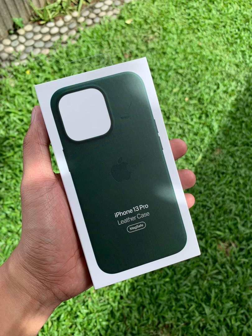 Apple Iphone 13 Pro Leather Case with Magsafe Sequoia Green, Mobile Phones & Gadgets, Mobile