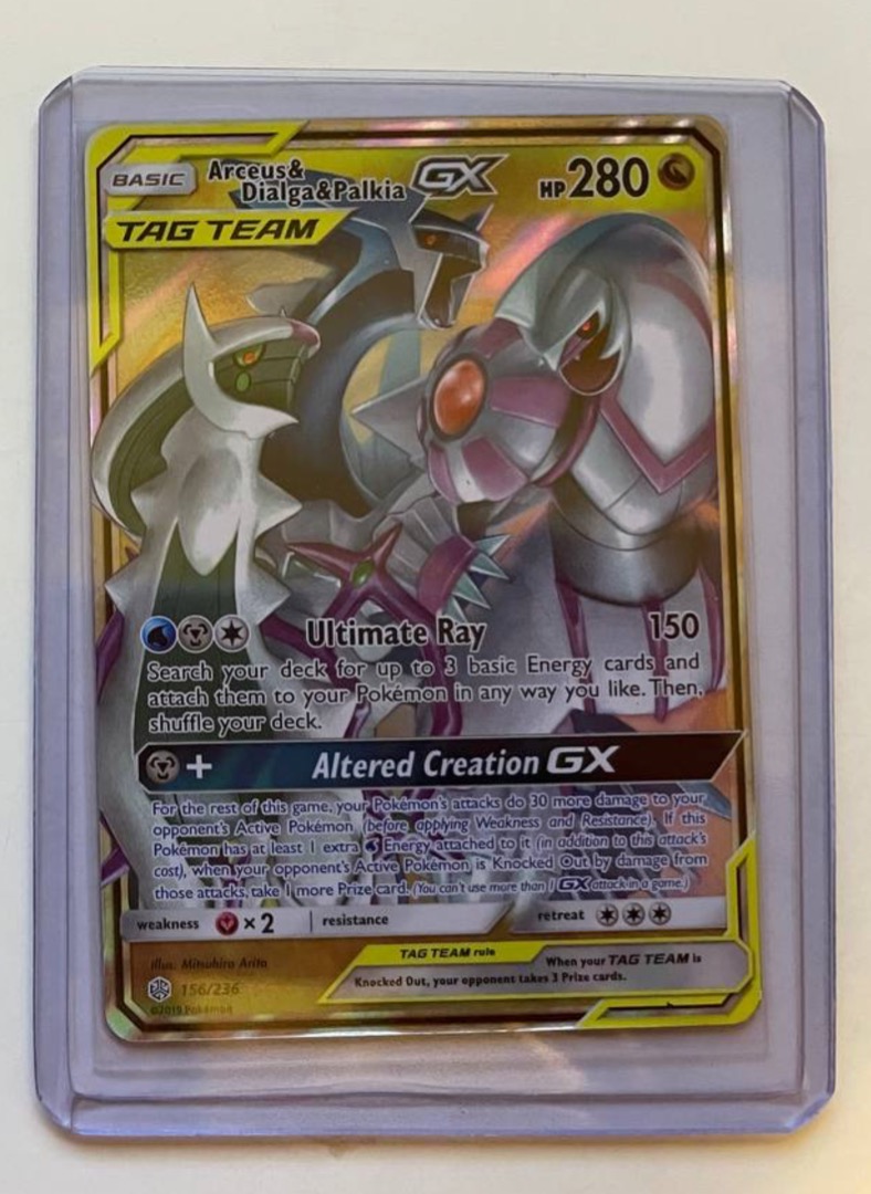 Arceus & Dialga & Palkia GX tagteam, ADP tag team, Hobbies & Toys, Toys