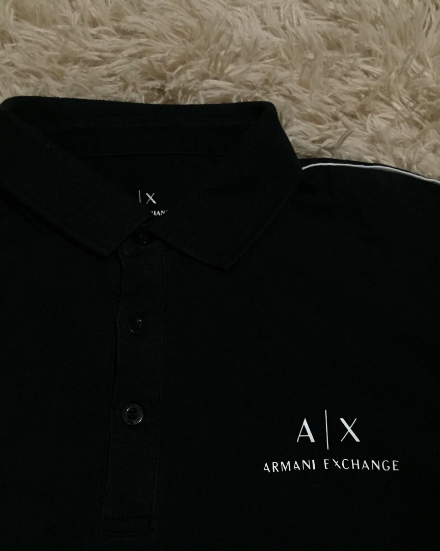Armani Exchange Polo shirt black, Men's Fashion, Tops & Sets, Tshirts &  Polo Shirts on Carousell