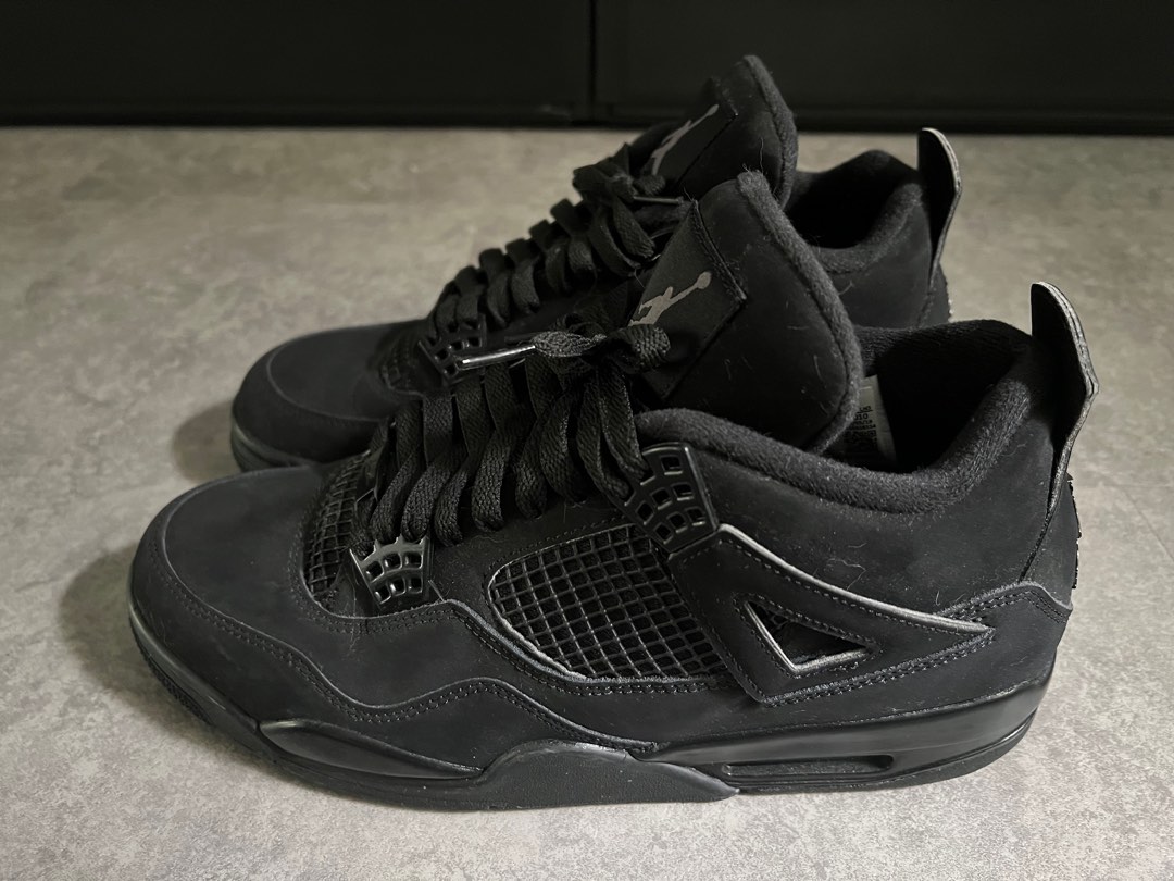Men's jordan sales retro 4 black