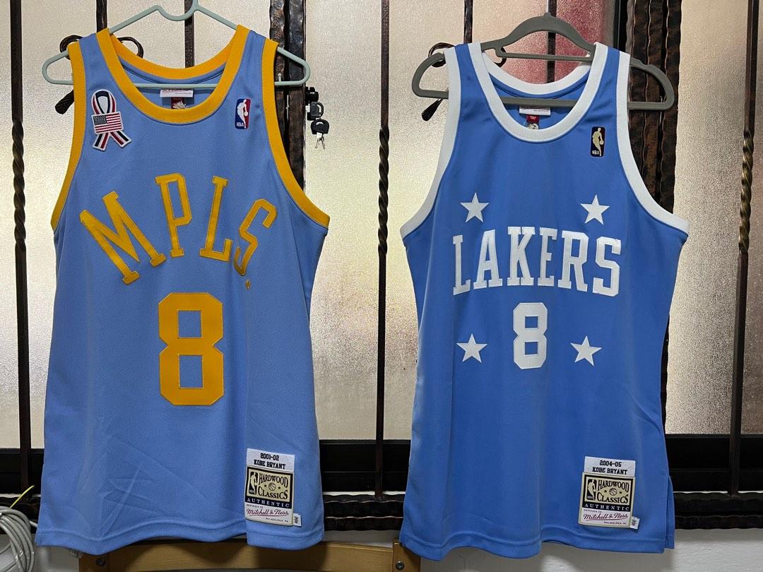 100% Authentic Kobe Bryant Mitchell & Ness NBA Lakers Blue Jersey Size 48  XL
