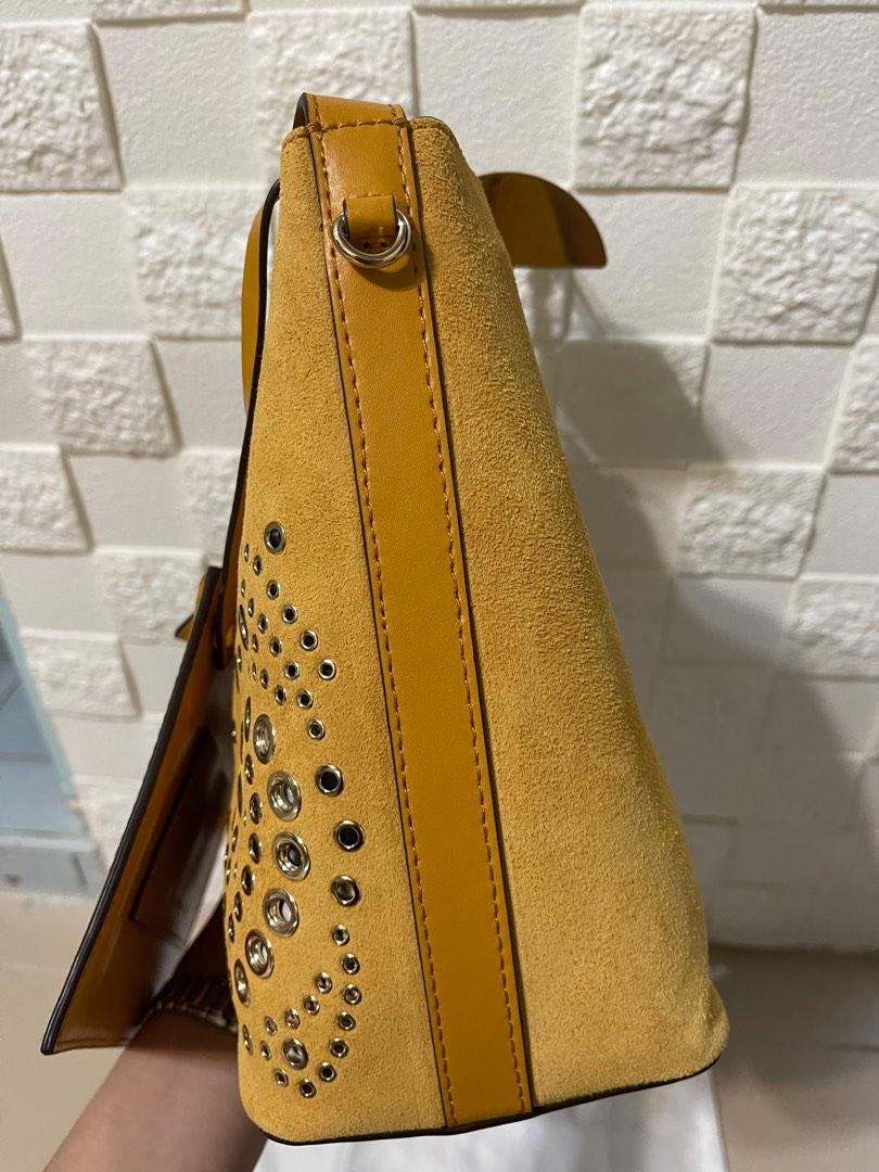 Cary small grommeted suede on sale bucket bag