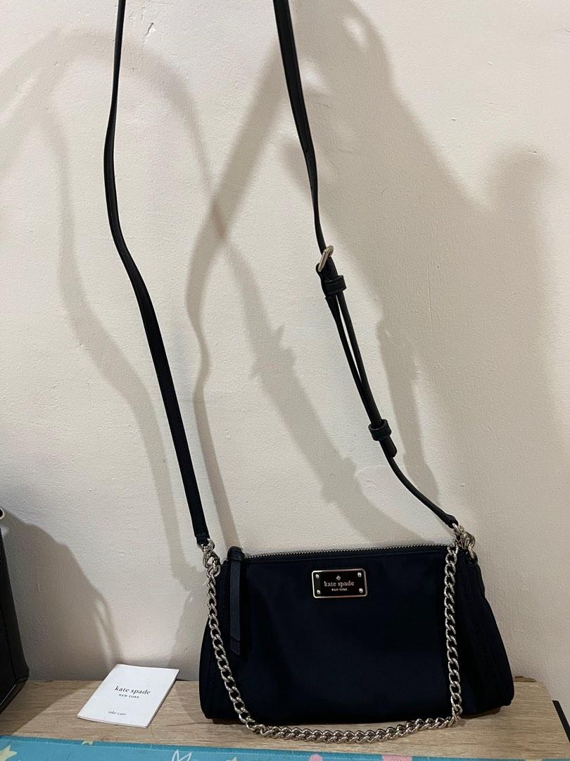 Authentic KATE SPADE Wilson Road Jane Black Chain Strap Nylon Crossbody  Bag, Luxury, Bags & Wallets on Carousell
