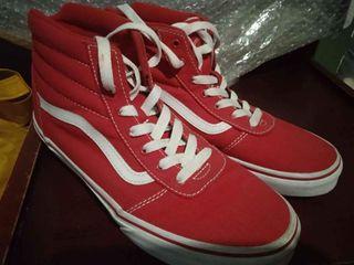 Authentic Vans Red Midcut Shoes