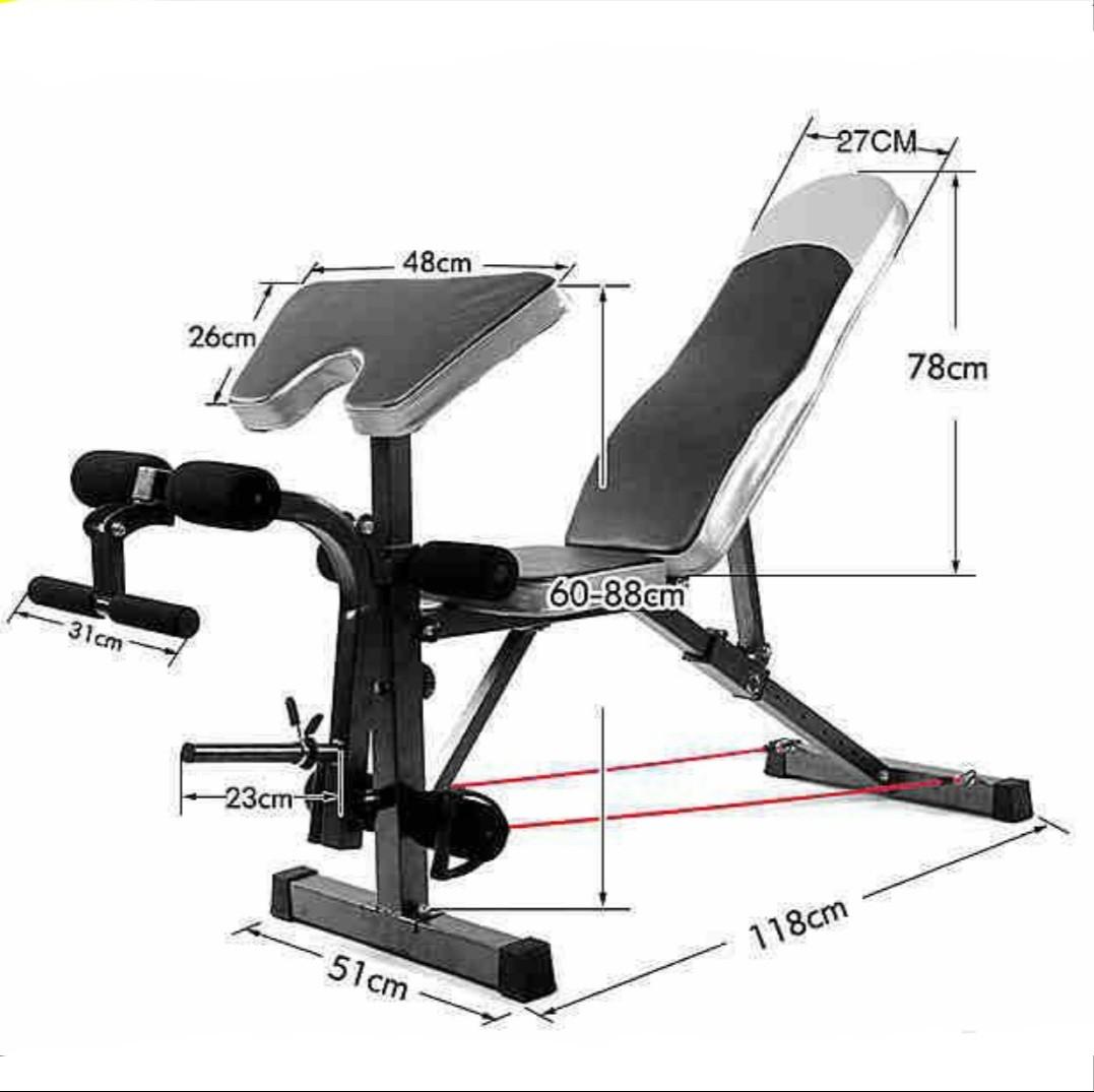 Workout bench sales attachments