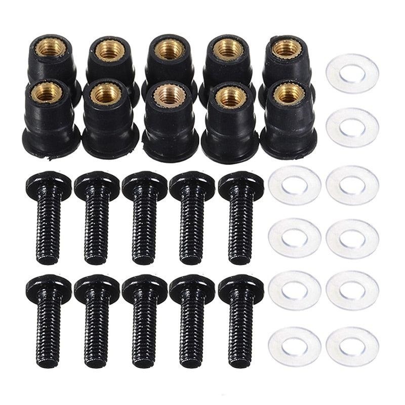 BOLTS & NUTS SET FOR WINDSHIELD/SCOOTER FLOORBOARD/MULTIPURPOSE [Motorcycle Motorbike Honda