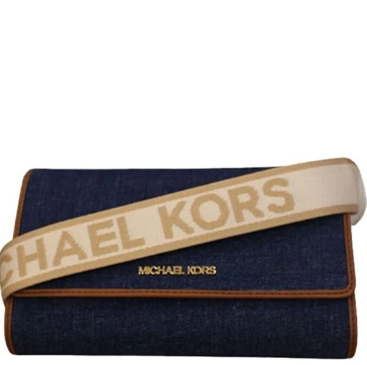 Michael Kors Womens Jet Set Travel Multifunction Phone Crossbody Bag  35F2GTTC7C-indigo (Indigo) 
