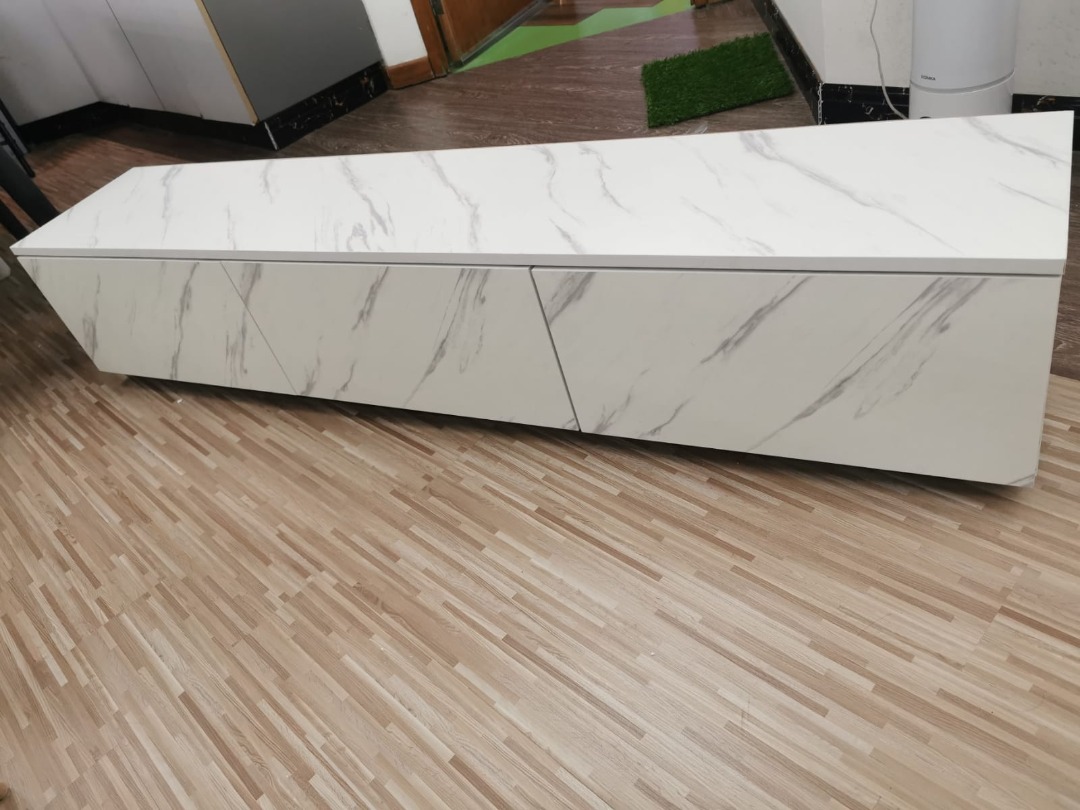 BRAND NEW INSTALLED TV CONSOLE SINTERED STONE TOP, Furniture & Home ...