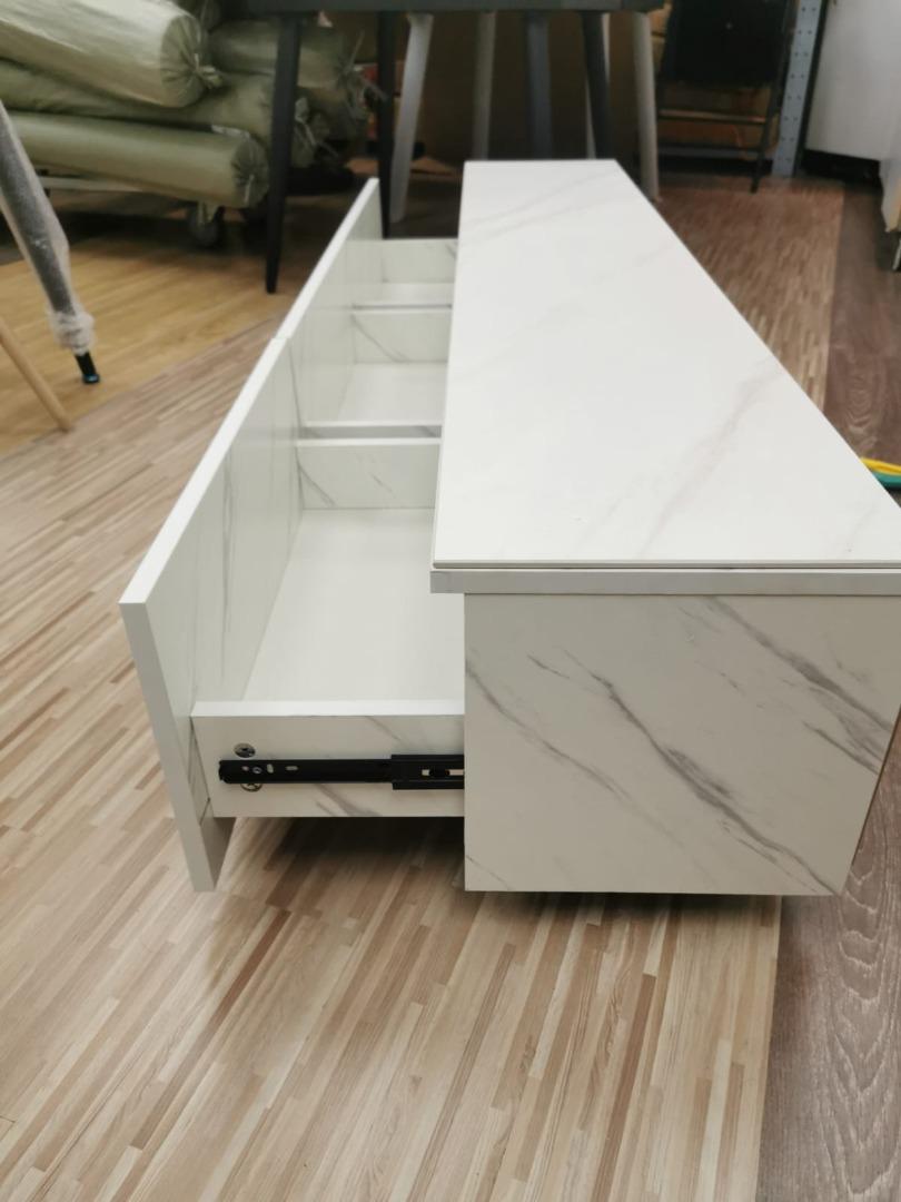 BRAND NEW INSTALLED TV CONSOLE SINTERED STONE TOP, Furniture & Home ...