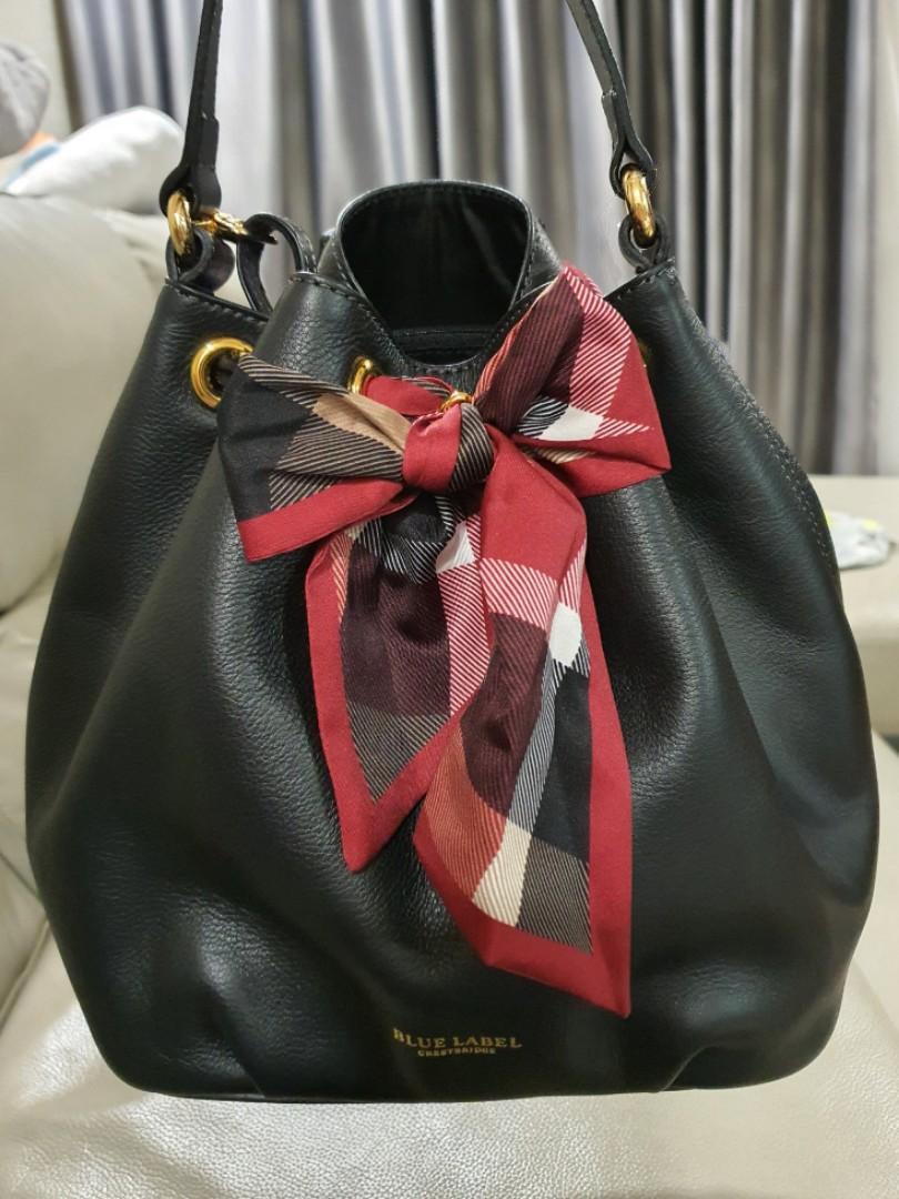 burberry blue label crestbridge scarf bucket bag