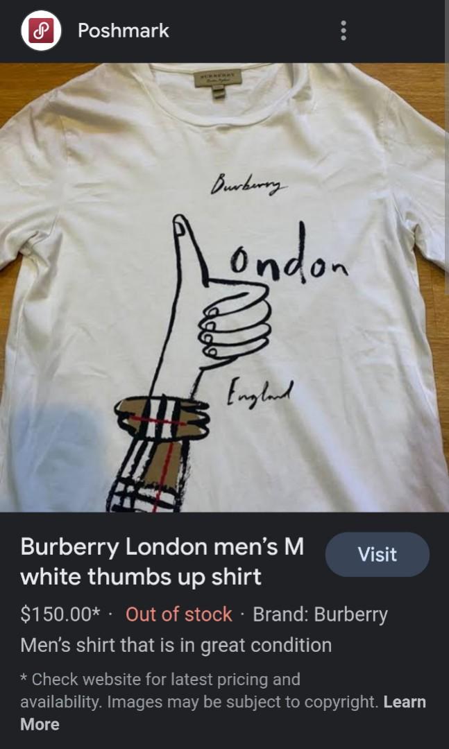 Burberry thumbs up shirt 2025