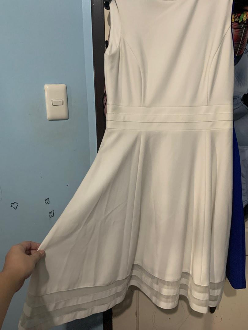 Calvin klein white dress clearance