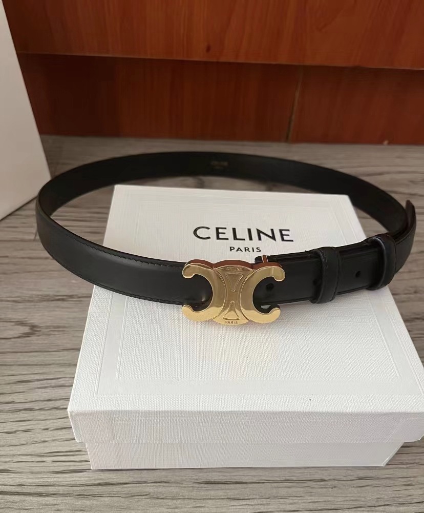 Celine Black new leather belt 95cm Women s Fashion Watches