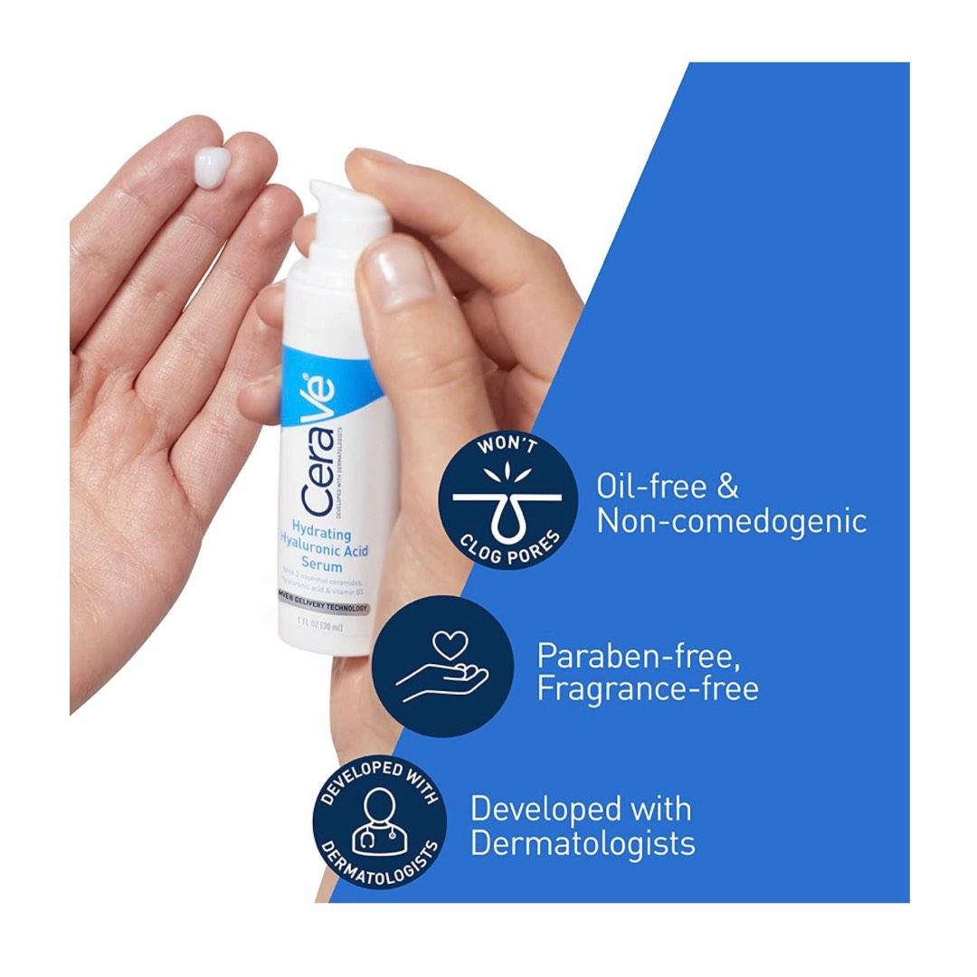 Cerave Hyaluronic Acid Serum for Face with Vitamin B5 and Ceramides