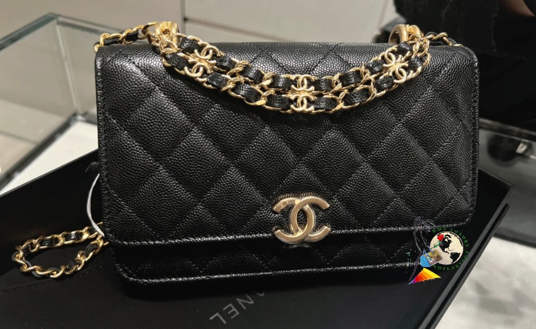 BNIB Chanel Classic Wallet On Chain 22P WOC Light Pink Caviar Crossbody  Wallet