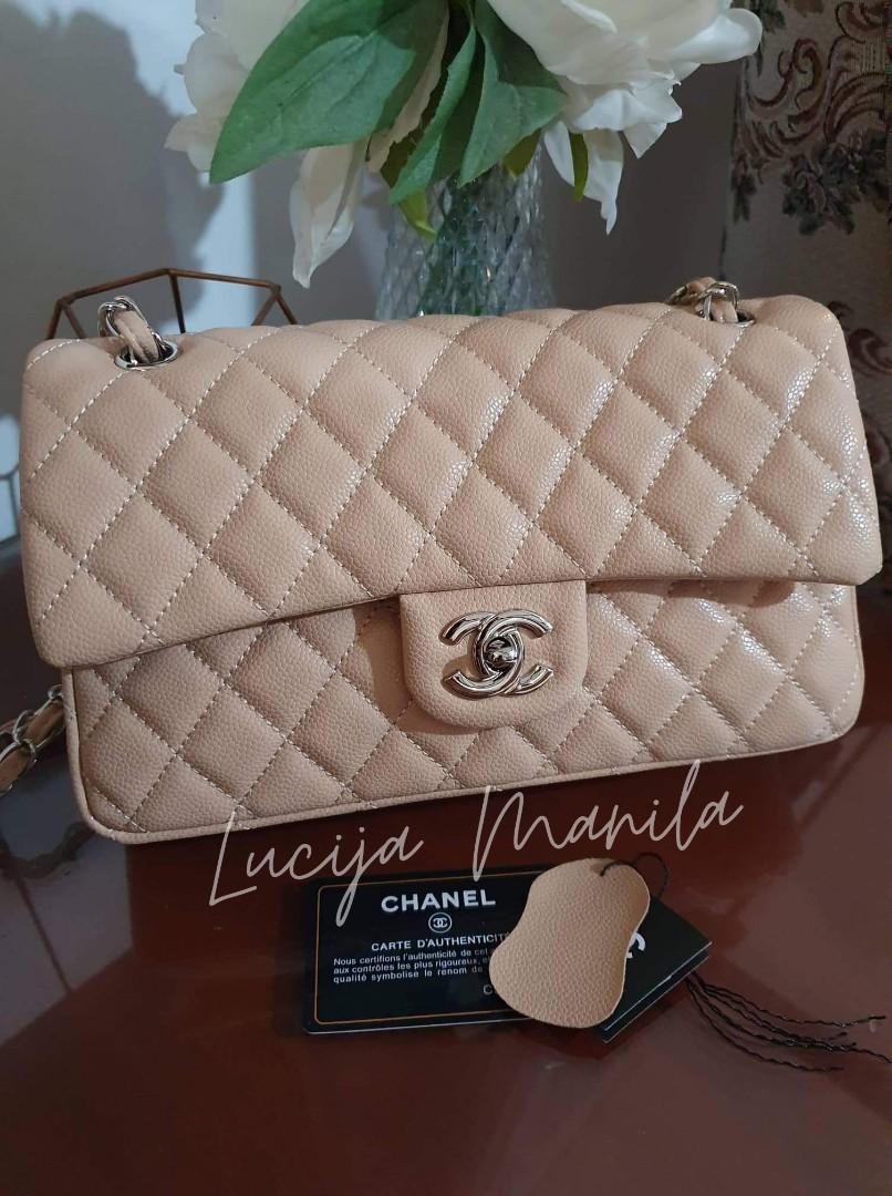 Nude chanel top flap