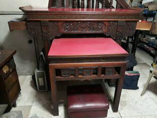 Chinese Altar + Altar Table + Kneeling Cushion