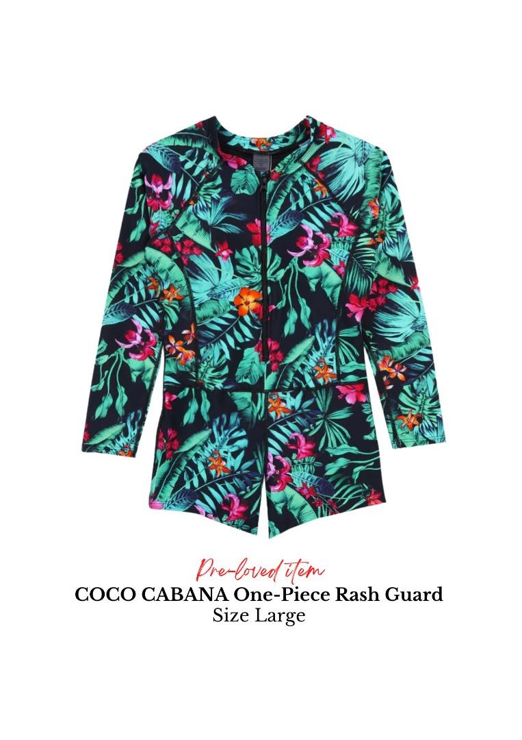 Coco Cabaña One-Piece Rash Guard - Green, Women's Fashion, Swimwear ...