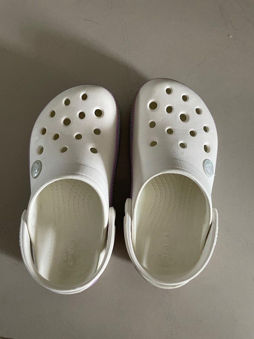 crocs sandals white, Babies & Kids, Babies & Kids Fashion on Carousell