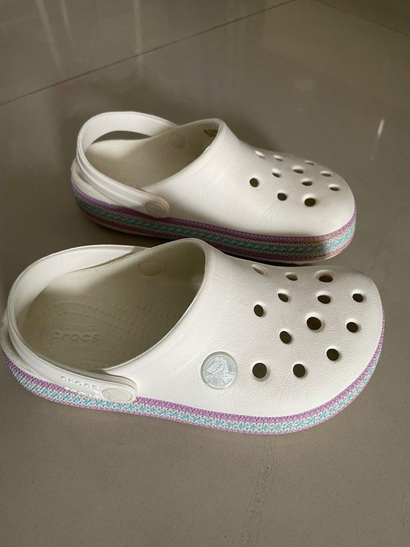 crocs sandals white, Babies & Kids, Babies & Kids Fashion on Carousell