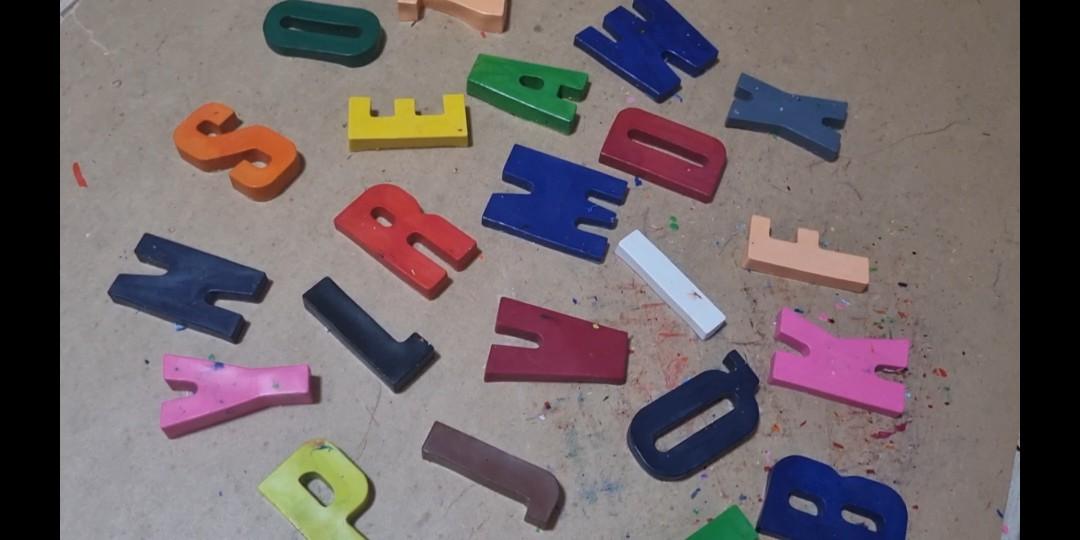 Customised Crayons Alphabet, Hobbies &amp; Toys, Stationery &amp; Craft ...