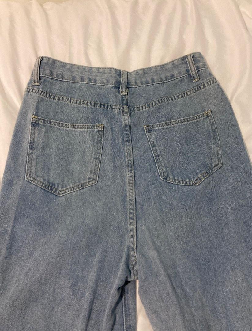 denim jeans high waist (adjustable), Women's Fashion, Bottoms, Jeans & Leggings on Carousell