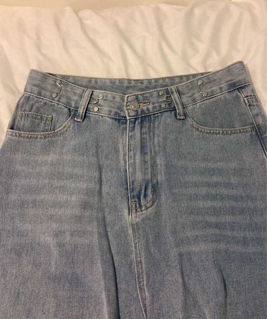 denim jeans high waist (adjustable), Women's Fashion, Bottoms, Jeans & Leggings on Carousell