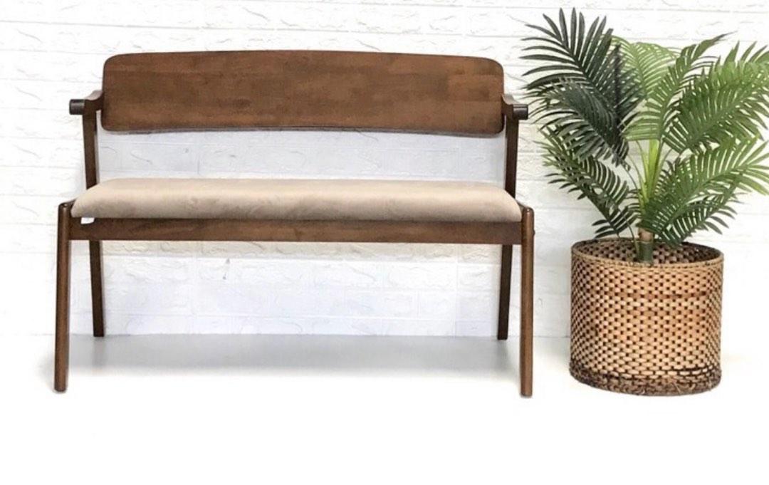 Dining Bench Chair Wooden Bench Solid Wood Bench Chair With Backrest 2