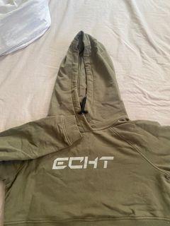 Echt khaki cropped hoodie