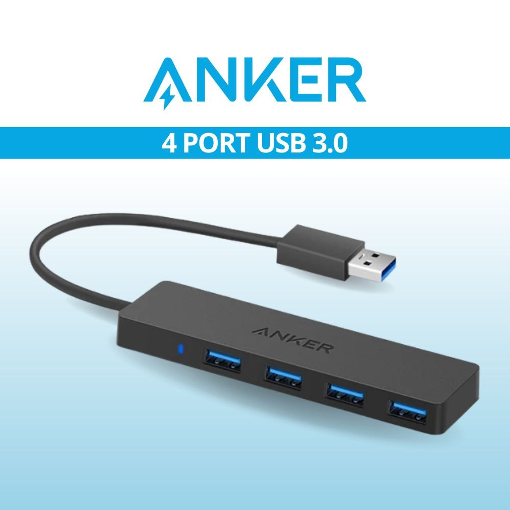 【Free Delivery】Anker 4-Port USB 3.0 Ultra Slim Data Hub with 2 ft ...