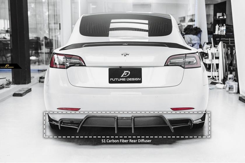 Future Design Carbon Fiber Bodykit for Tesla Model 3, Car Accessories