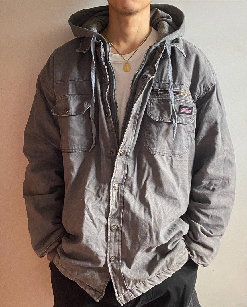Genuine Dickies Mens Canvas Hooded Shirt Jacket | eBay