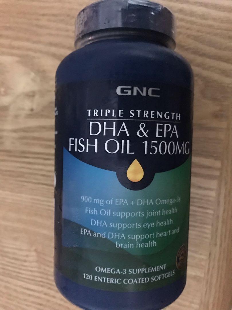 GNC Triple Strength DHA & EPA Fish Oil 1500mg (120 caps), Health