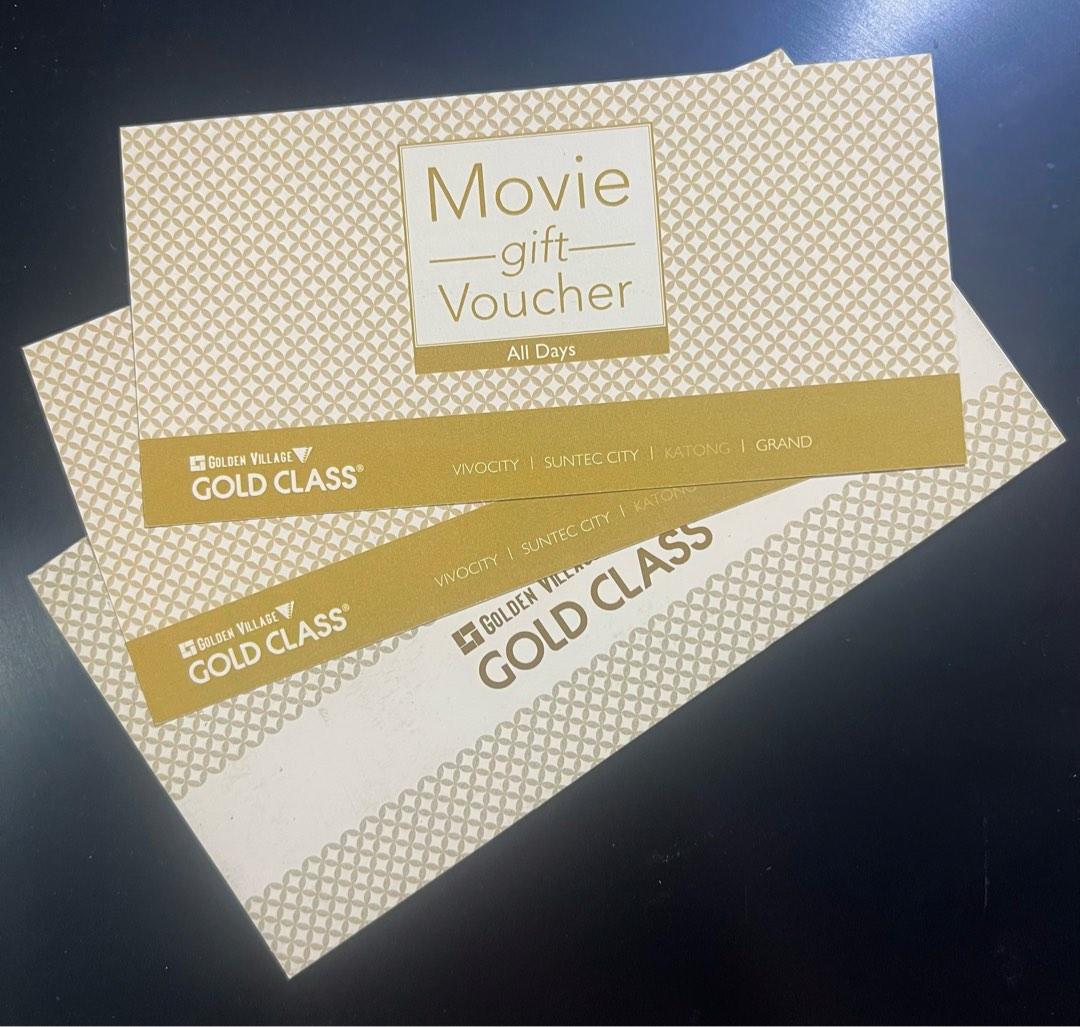 GV Gold Class movie tickets x 2, Tickets & Vouchers, Vouchers on Carousell