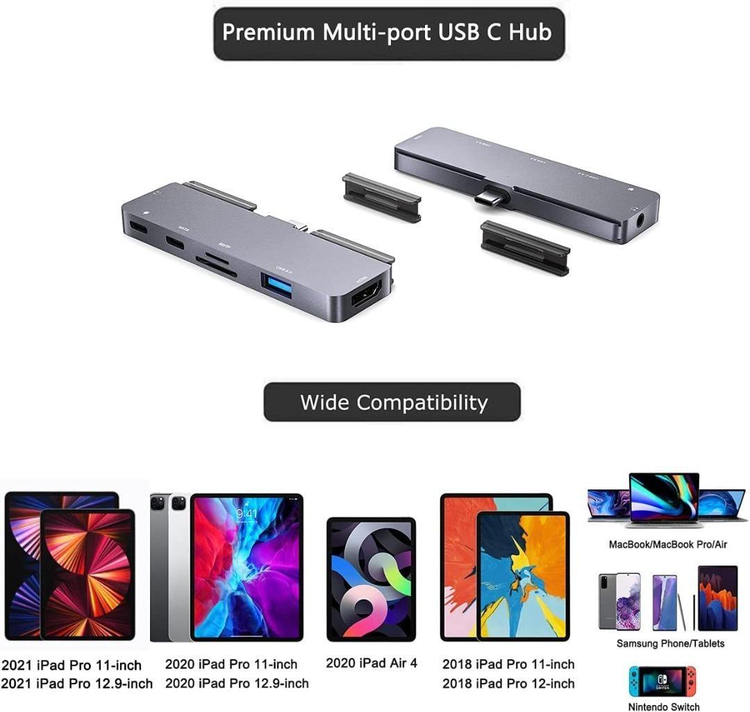 H5190 Adapter for iPad Pro USB C Hub for iPad Pro 11 12.9 2021 2020